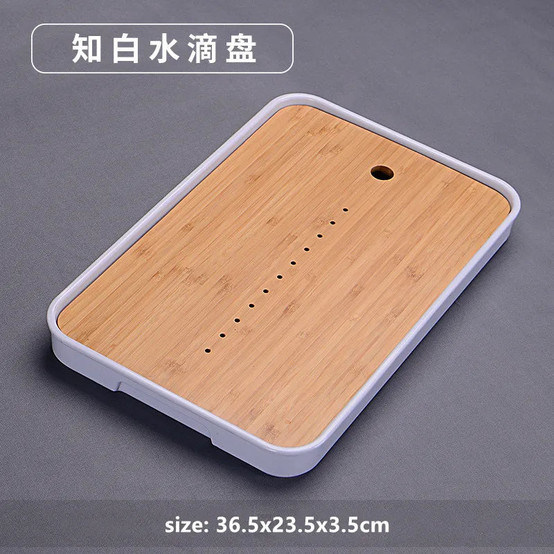 Chinese Natural Bamboo Tray Water Storage Tea Tray Traditional Tea Table Decorative Accessories Household Teaware Tea Board