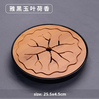 Chinese Natural Bamboo Tray Water Storage Tea Tray Traditional Tea Table Decorative Accessories Household Teaware Tea Board