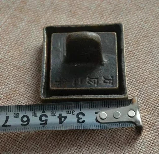 Chinese Old Copper Bronze Copper Seal And Box Stamp Home Decoration