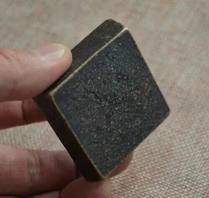 Chinese Old Copper Bronze Copper Seal And Box Stamp Home Decoration