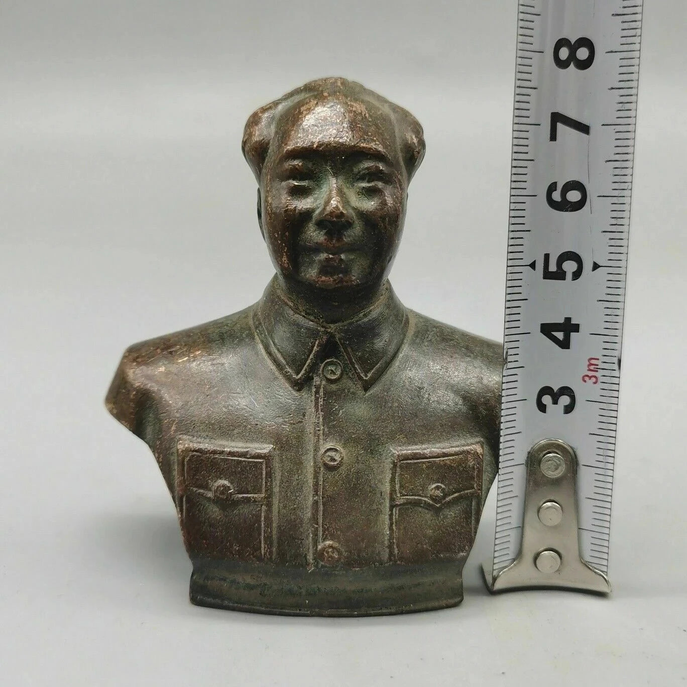 Chinese Old copper statues TChairman Mao portrait statue decorate