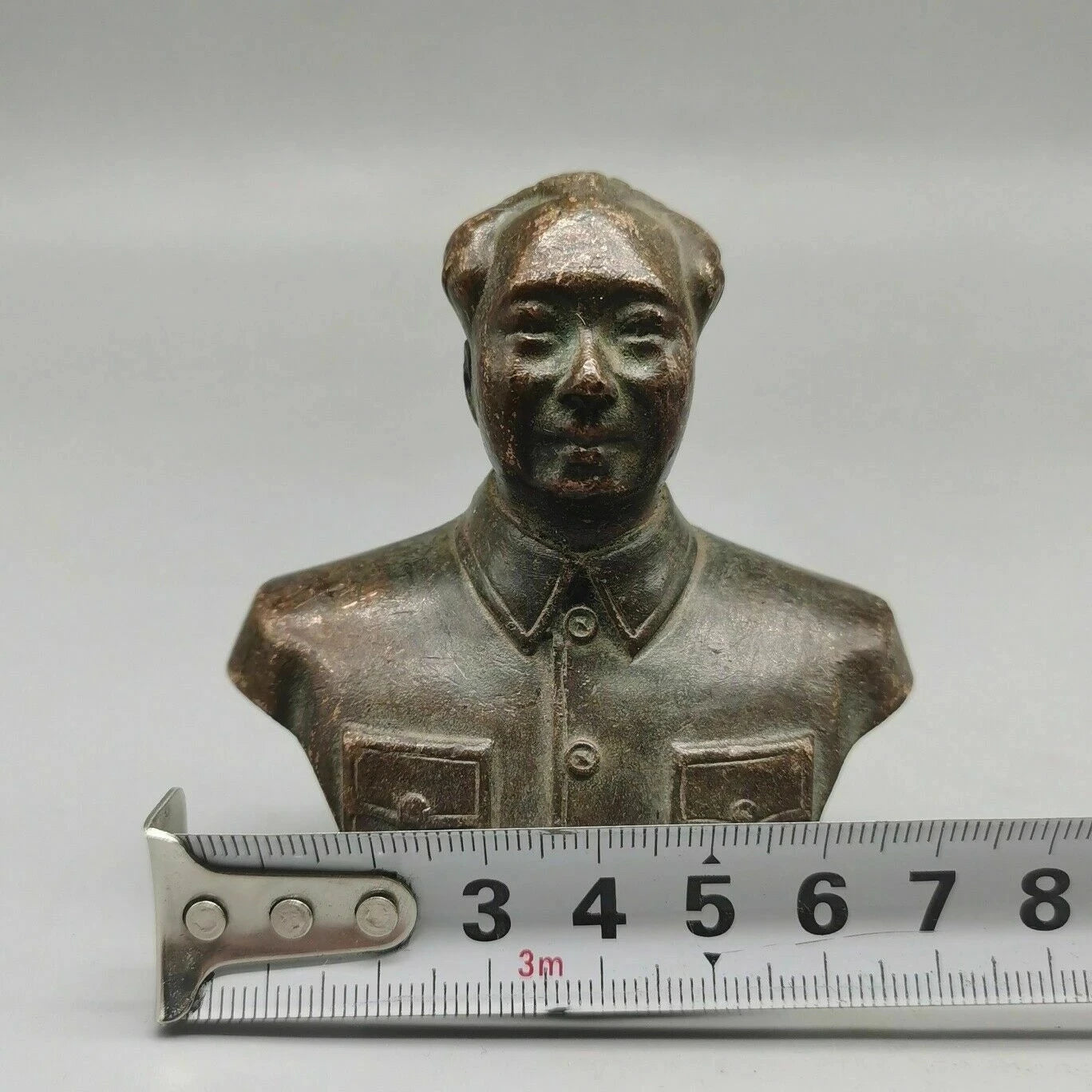 Chinese Old copper statues TChairman Mao portrait statue decorate
