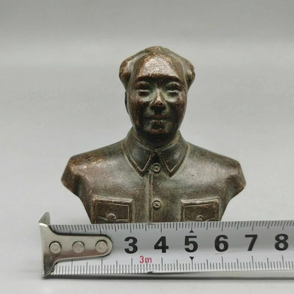 Chinese Old copper statues TChairman Mao portrait statue decorate