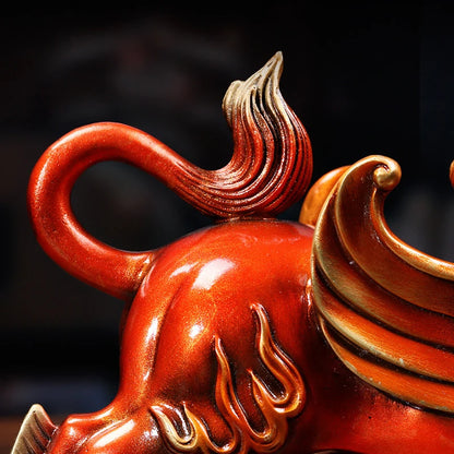 Chinese Pixiu Statues Sculptures Figurines Miniatures Statue Copper  Kirin Statue  Ornaments Crafts Home Mascot Decoration