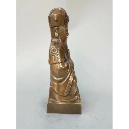 Chinese Pure Brass Kitchen God Buddha Statue