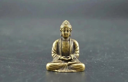 Chinese Pure Brass Sakyamuni Buddha Small Statue