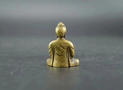 Chinese Pure Brass Sakyamuni Buddha Small Statue