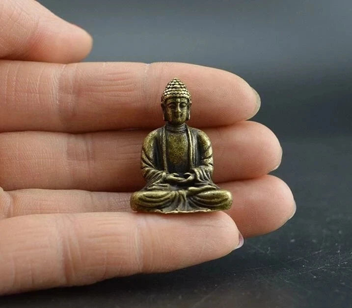 Chinese Pure Brass Sakyamuni Buddha Small Statue