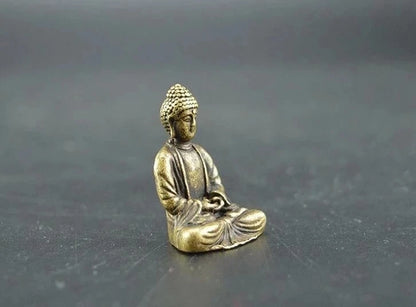 Chinese Pure Brass Sakyamuni Buddha Small Statue