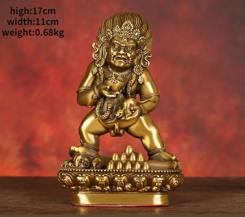 Chinese Pure Copper God of Wealth Ornaments Buddha Statue Home Office Enshrined To Attract Wealth Bronze Statue