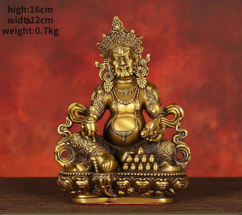 Chinese Pure Copper God of Wealth Ornaments Buddha Statue Home Office Enshrined To Attract Wealth Bronze Statue
