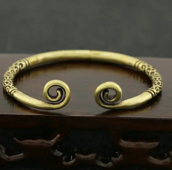 Chinese Pure Handmade Brass Tight Hoop Curse Bracelet Craft Sunwukong Bracelet Supreme Treasure Bracelet Gift