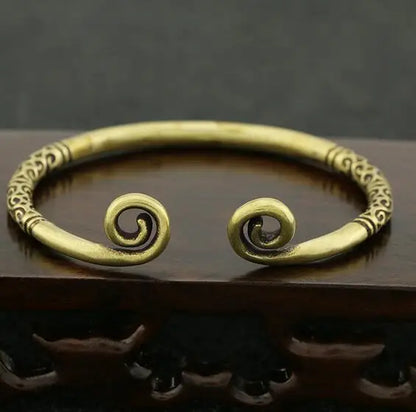 Chinese Pure Handmade Brass Tight Hoop Curse Bracelet Craft Sunwukong Bracelet Supreme Treasure Bracelet Gift