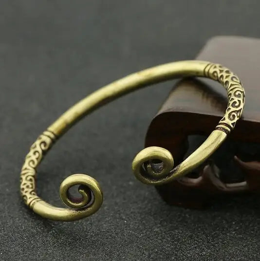 Chinese Pure Handmade Brass Tight Hoop Curse Bracelet Craft Sunwukong Bracelet Supreme Treasure Bracelet Gift