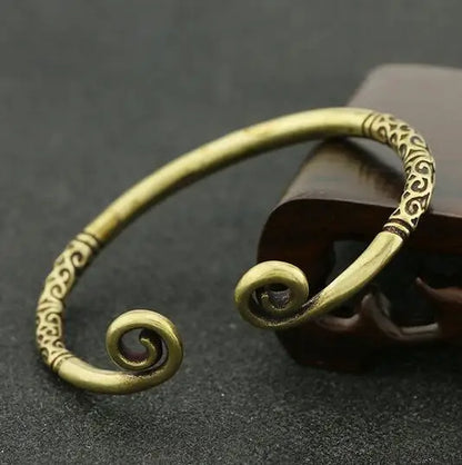 Chinese Pure Handmade Brass Tight Hoop Curse Bracelet Craft Sunwukong Bracelet Supreme Treasure Bracelet Gift