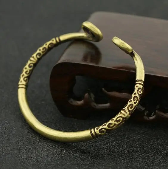 Chinese Pure Handmade Brass Tight Hoop Curse Bracelet Craft Sunwukong Bracelet Supreme Treasure Bracelet Gift