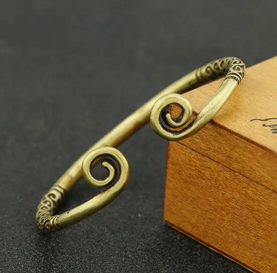Chinese Pure Handmade Brass Tight Hoop Curse Bracelet Craft Sunwukong Bracelet Supreme Treasure Bracelet Gift