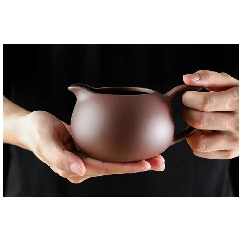 Chinese Purple Clay Fair Cup Cha Hai Master Teacup Handmade Tea Set Accessories Household Drinkware Large Capacity Tea Separator
