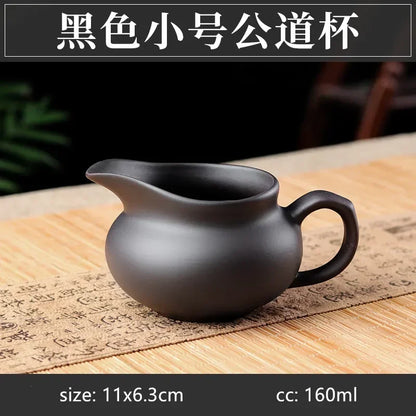 Chinese Purple Clay Fair Cup Cha Hai Master Teacup Handmade Tea Set Accessories Household Drinkware Large Capacity Tea Separator