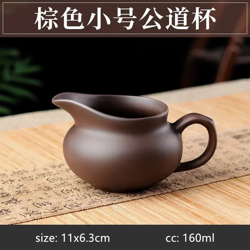 Chinese Purple Clay Fair Cup Cha Hai Master Teacup Handmade Tea Set Accessories Household Drinkware Large Capacity Tea Separator