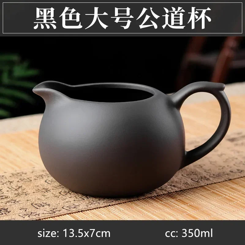 Chinese Purple Clay Fair Cup Cha Hai Master Teacup Handmade Tea Set Accessories Household Drinkware Large Capacity Tea Separator