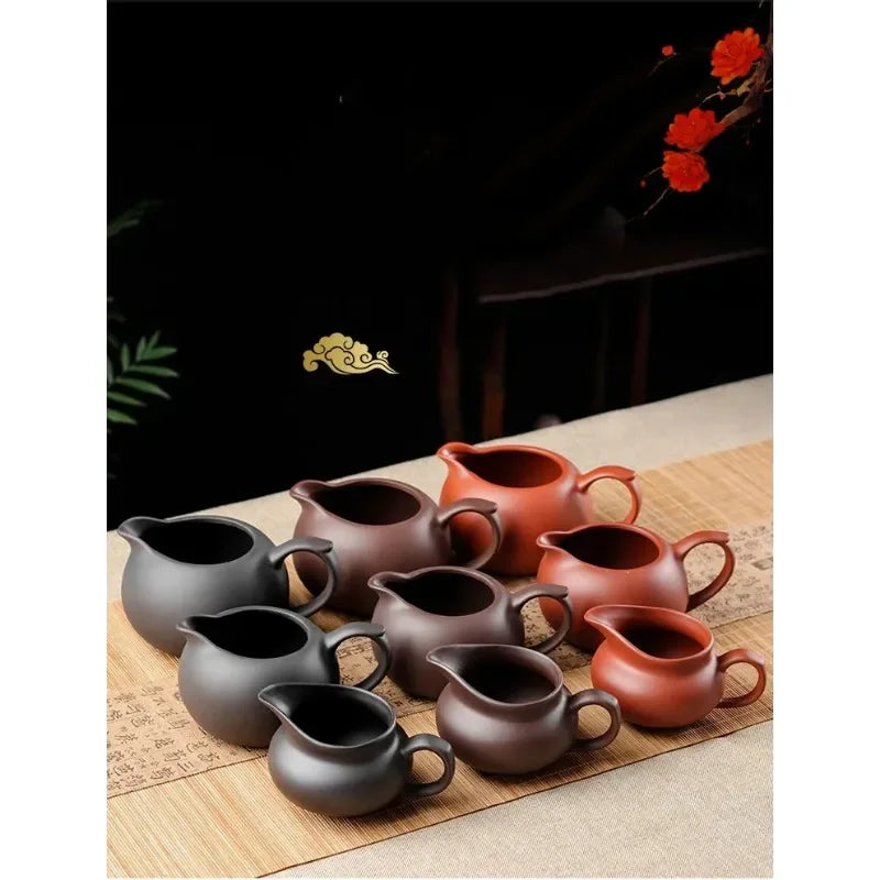 Chinese Purple Clay Fair Cup Cha Hai Master Teacup Handmade Tea Set Accessories Household Drinkware Large Capacity Tea Separator