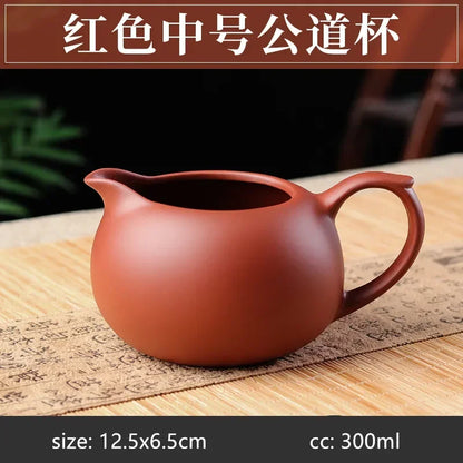 Chinese Purple Clay Fair Cup Cha Hai Master Teacup Handmade Tea Set Accessories Household Drinkware Large Capacity Tea Separator