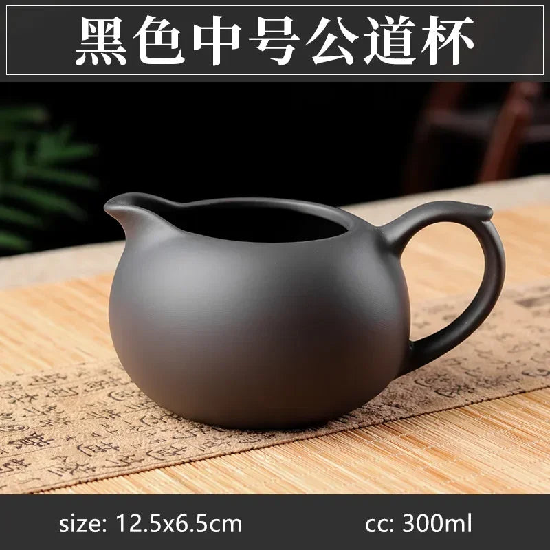 Chinese Purple Clay Fair Cup Cha Hai Master Teacup Handmade Tea Set Accessories Household Drinkware Large Capacity Tea Separator