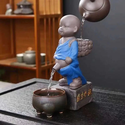 Chinese Purple Clay Little Monk Tea Pet Pee Boy Lucky Tea Pet Ceramics Tea Pet Filter Tea Strainer Teaware Accessories