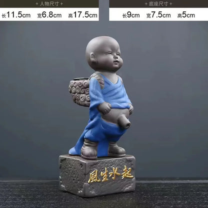 Chinese Purple Clay Little Monk Tea Pet Pee Boy Lucky Tea Pet Ceramics Tea Pet Filter Tea Strainer Teaware Accessories
