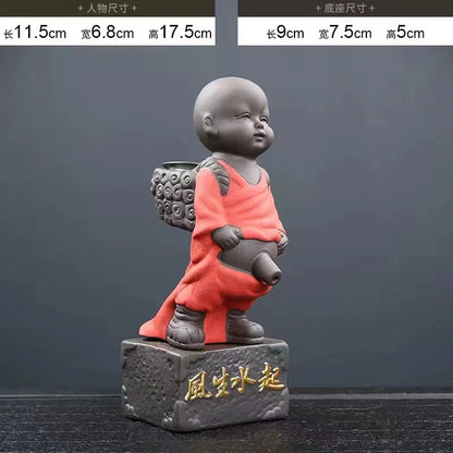 Chinese Purple Clay Little Monk Tea Pet Pee Boy Lucky Tea Pet Ceramics Tea Pet Filter Tea Strainer Teaware Accessories