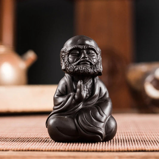 Chinese Purple Clay Tea Pet Handmade Figure Statue Ornaments Sculpture Crafts Home Tea Set Decoration Accessories Gifts