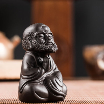 Chinese Purple Clay Tea Pet Handmade Figure Statue Ornaments Sculpture Crafts Home Tea Set Decoration Accessories Gifts