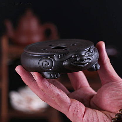 Chinese Purple Clay Tea Set Supplies Handmade Teapot Base Purple Sand Animal Model Tea Tray Traditional Tea Accessories