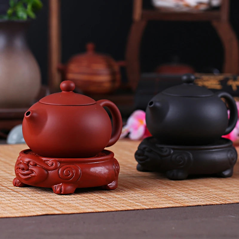 Chinese Purple Clay Tea Set Supplies Handmade Teapot Base Purple Sand Animal Model Tea Tray Traditional Tea Accessories