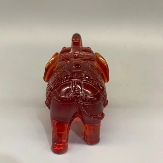 Chinese Resin Amber Elephant Crafts Statue Crafts