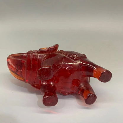 Chinese Resin Amber Elephant Crafts Statue Crafts
