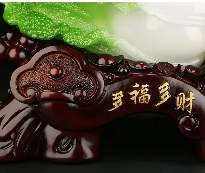 Chinese Resin Cabbage Gourd Decor Handicraft Home Lucky Office Living Room Entrance Opening Gifts