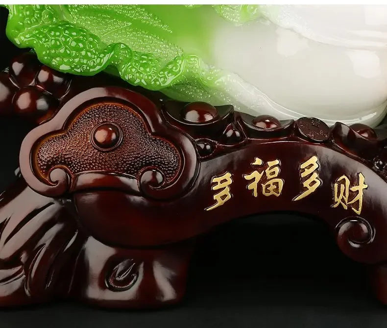 Chinese Resin Cabbage Gourd Decor Handicraft Home Lucky Office Living Room Entrance Shop Opening Gifts Miniatures