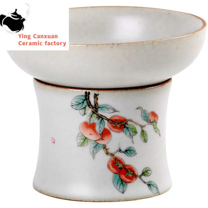 Chinese Ru Kiln ceramics Tea Strainer Tea filter Handmade tea set accessories Coffee Punch Filter Tea Set Tea Strainer Leakage