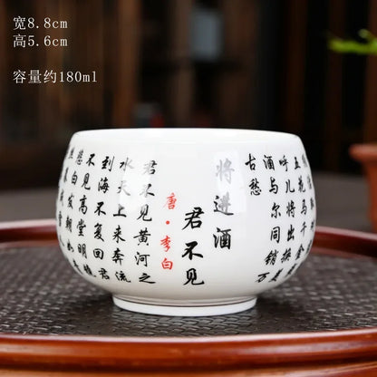 Chinese Sancai Gaiwan Ceramic Tea Tureen Panda Pattern Tea Cups Handmade Porcelain Blue and White Tea Bowl Cup Teacups