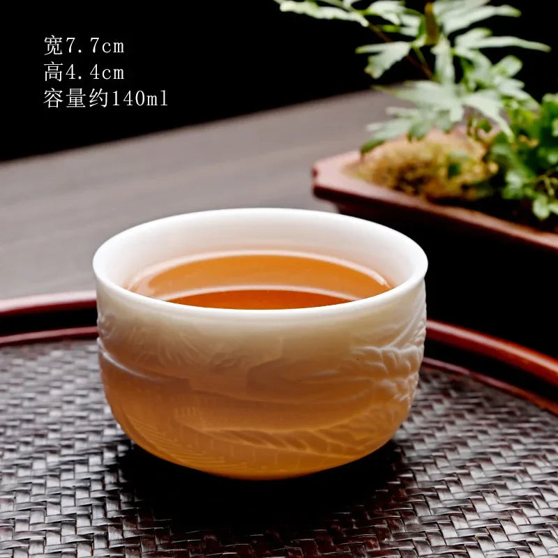 Chinese Sancai Gaiwan Ceramic Tea Tureen Panda Pattern Tea Cups Handmade Porcelain Blue and White Tea Bowl Cup Teacups