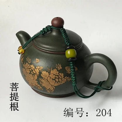 Chinese Single-use Teapot Rope Natural Bodhi Root Lotus Handmade Purple Sand Teacup Full Handmade