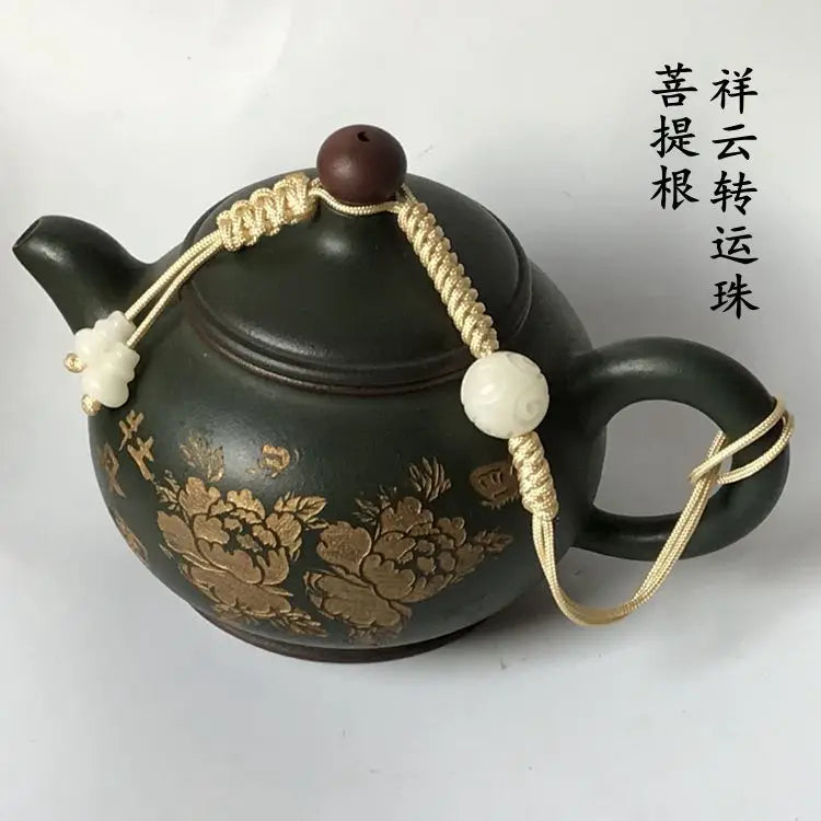 Chinese Single-use Teapot Rope Natural Bodhi Root Lotus Handmade Purple Sand Teacup Full Handmade