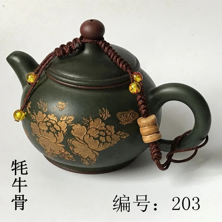 Chinese Single-use Teapot Rope Natural Bodhi Root Lotus Handmade Purple Sand Teacup Full Handmade