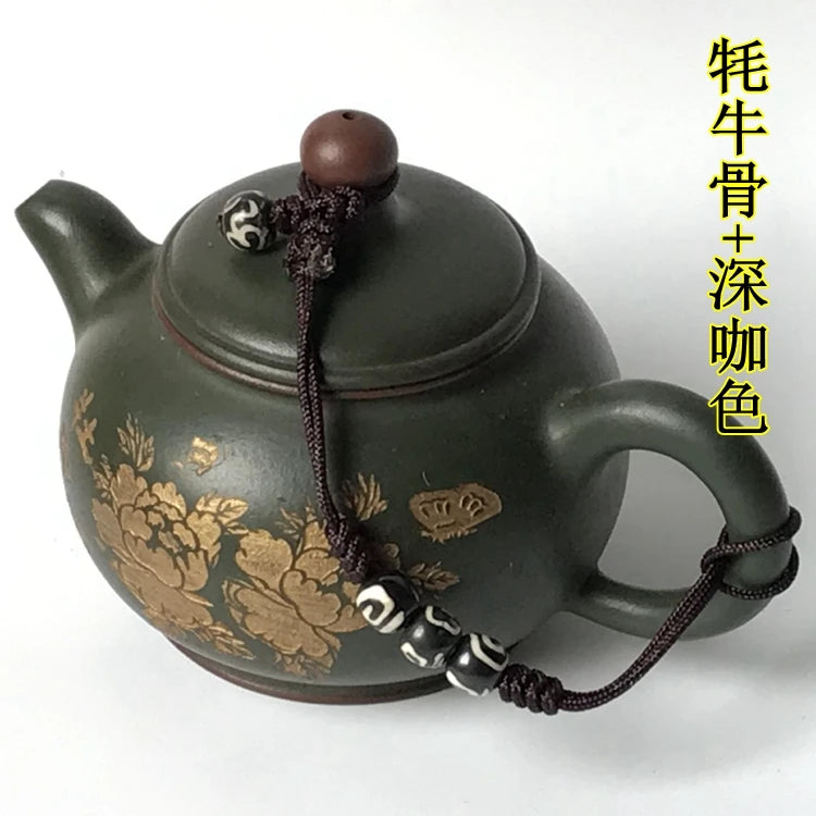 Chinese Single-use Teapot Rope Natural Bodhi Root Lotus Handmade Purple Sand Teacup Full Handmade
