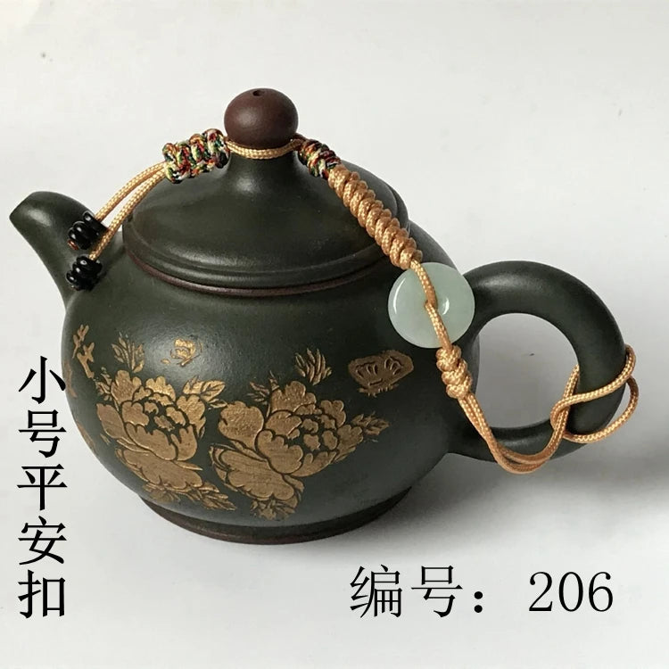 Chinese Single-use Teapot Rope Natural Bodhi Root Lotus Handmade Purple Sand Teacup Full Handmade