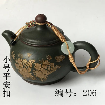 Chinese Single-use Teapot Rope Natural Bodhi Root Lotus Handmade Purple Sand Teacup Full Handmade