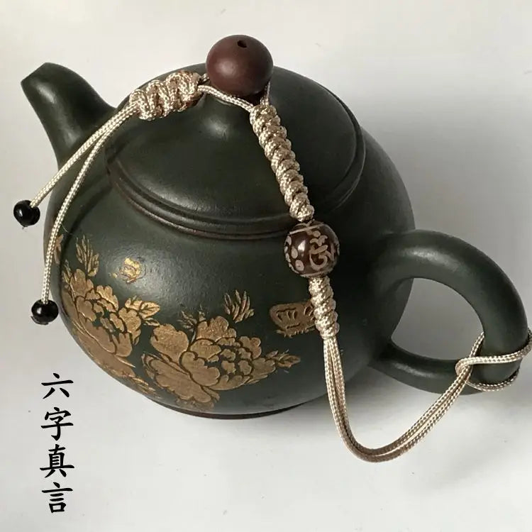 Chinese Single-use Teapot Rope Natural Bodhi Root Lotus Handmade Purple Sand Teacup Full Handmade