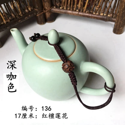 Chinese Single-use Teapot Rope Natural Bodhi Root Lotus Handmade Purple Sand Teacup Full Handmade
